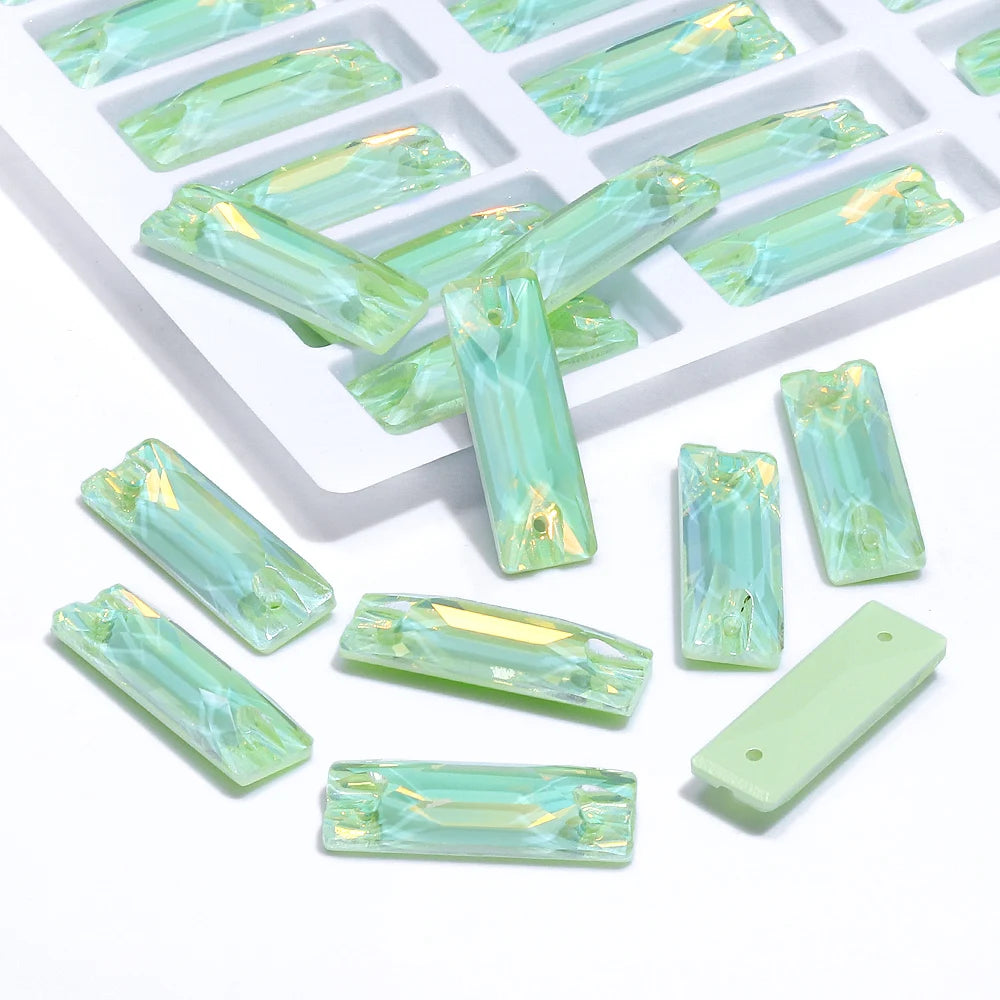3250 Wholesale Rectangle  Cosmic  4*8/6*18/7*21/8.5*26mm Crystal Glass Sew-on Rhinestones Flatback or Clothing Decoration