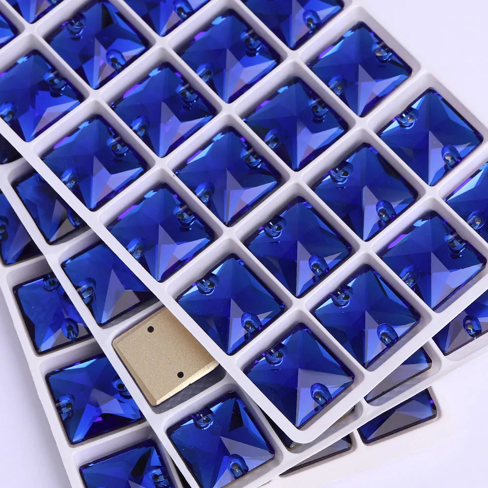 QIYI 3240 High Quality K9 Glass Crystal Rhinestones Glass Beads Triangle Sew-on Crystal Stones for Wedding Dress Bags Shoes