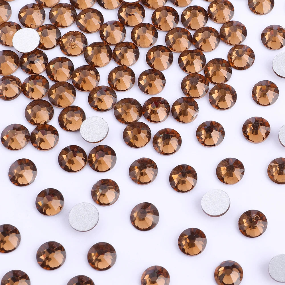 Factory Wholesale Big Bag Non Hotfix Rhinestones SS6-SS30 Glass Crystal Flatback Regular Cut Rhinestones for Nails Art