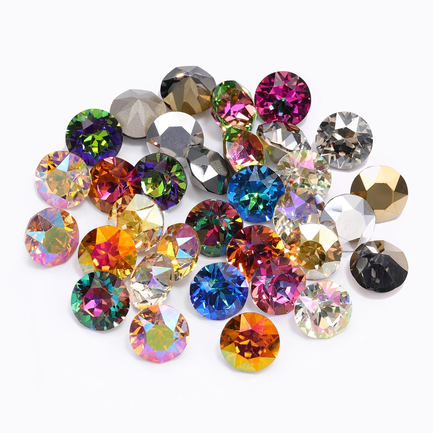 QIYI High Quality Factory Wholesale 200+ Colors Trendy Shimmer Luxury K9 XIRIUS Chaton Pointback Rhinestone for Decoration Cloth