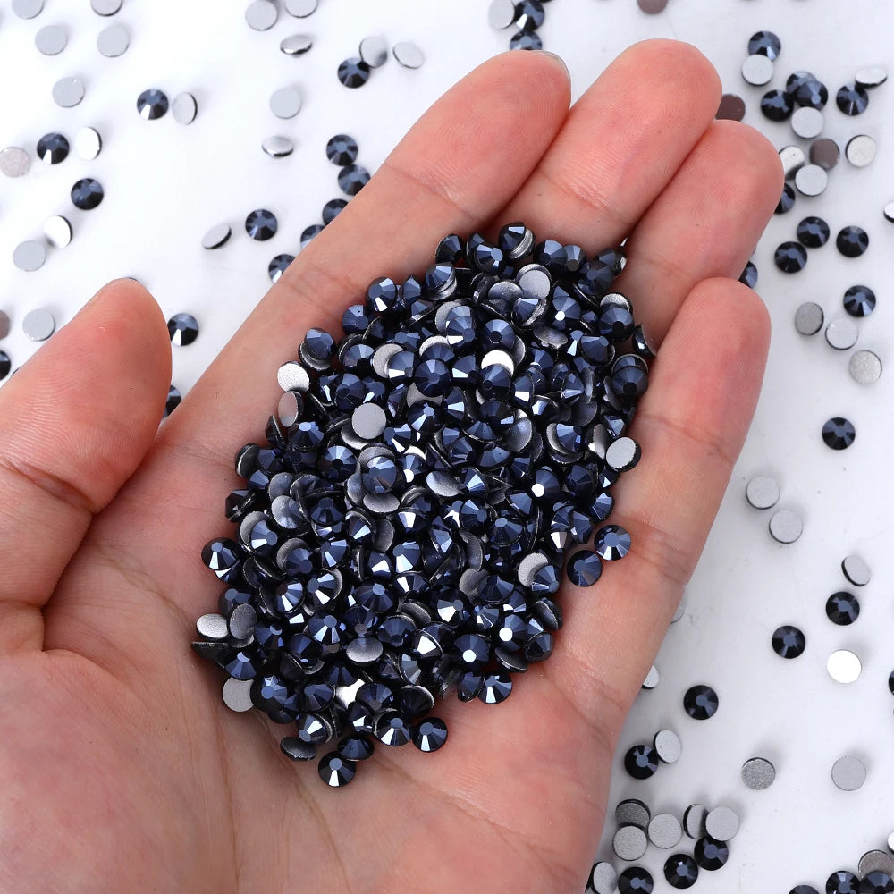 QIYI Wholesale Purple Pink  Brown Over 200 Colors Non Hotfix FlatBack Stone Glass Crystal AB Rhinestones for Tumbler