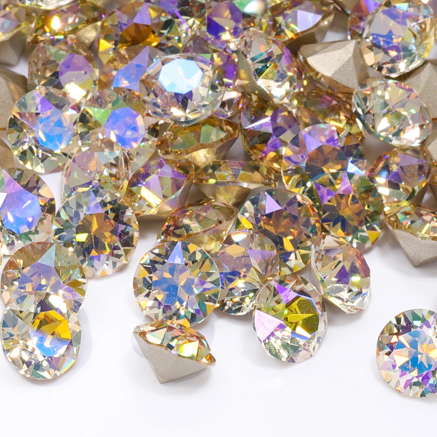 QIYI 2024 New Arrival Factory Wholesale AB Colors Grade AAAAAA Luxury K9 XIRIUS Chaton Pointback Rhinestone for Decoration Cloth