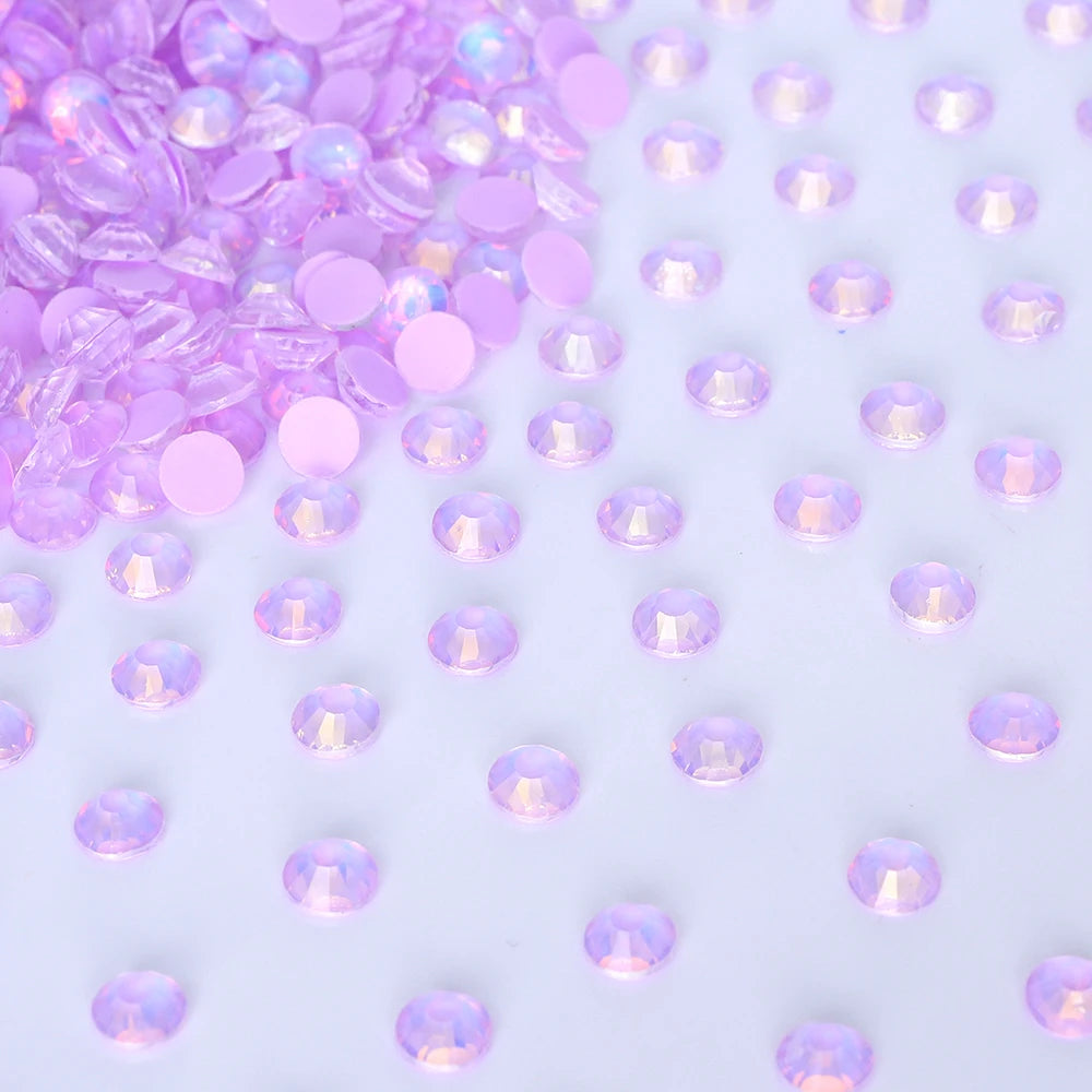 Purple 30Kinds Colors 2024 New Design New Colors Wholesale Rhinestone Non Hotfix Flat Back Crystal Glass  for DIY Nail Clothing