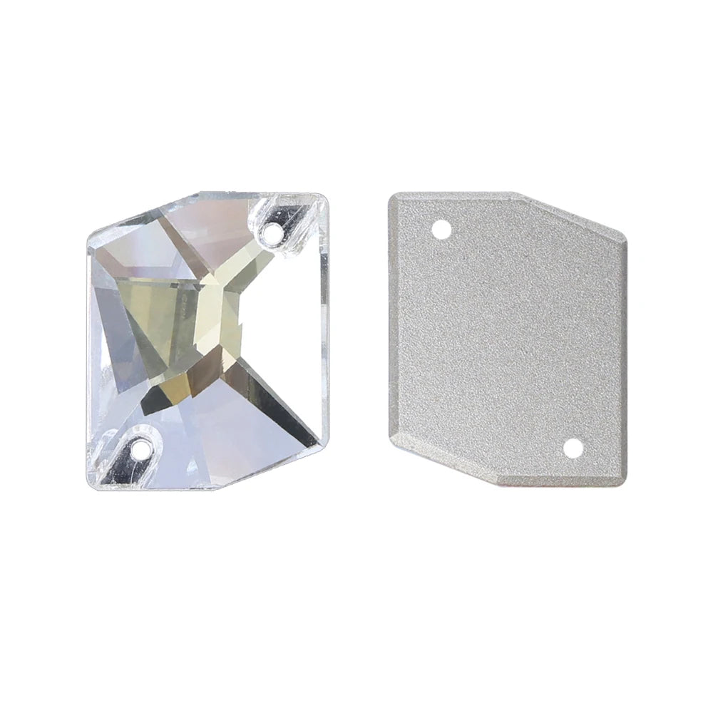 3265 Cosmic Shape 10*12mm/11*14mm/13*17mm/17*21mm Top Quality Durable Innovative Design Clear Glass Sew-on Rhinestones for DIY