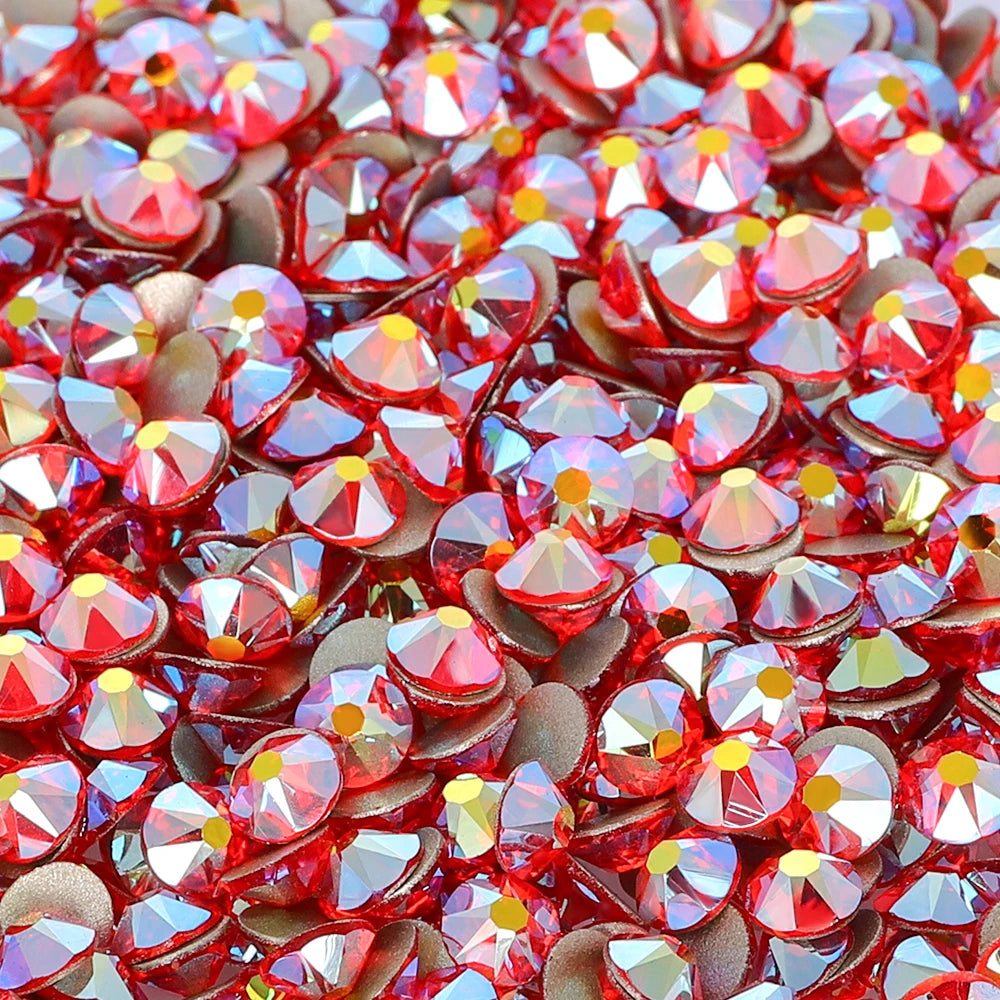 Factory Wholesale Crystal AB Colors 2088 16 Cut Facets Multi and Size Flat Back Golden Bottom High Quality Glass Rhinestones