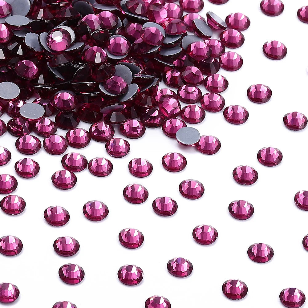 Customization  Crystal Rhinestones Hotfix Rhinestones Bulk Accessories for Shoes Wholesale Multi Color Glass MOQ 1 Bag