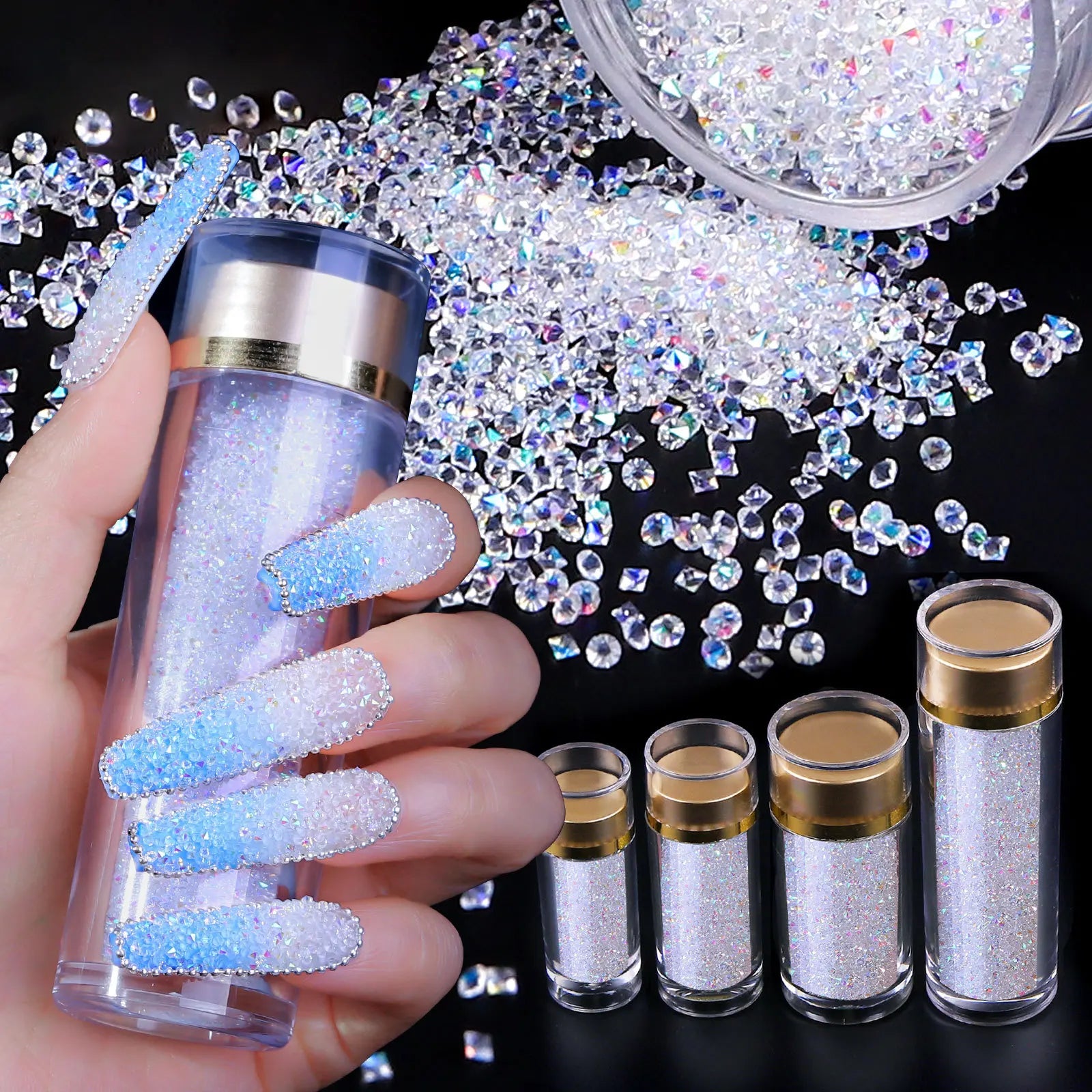 Hot Selling Nail Art Crystals Rhinestones High Quality Bulk Resin Crystals Nails Rhinestones