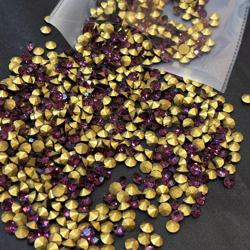 SS28 Round Glass Crystal Loose Rhinestones in Bulk for Bags and Clothing Decoration Rhinestone