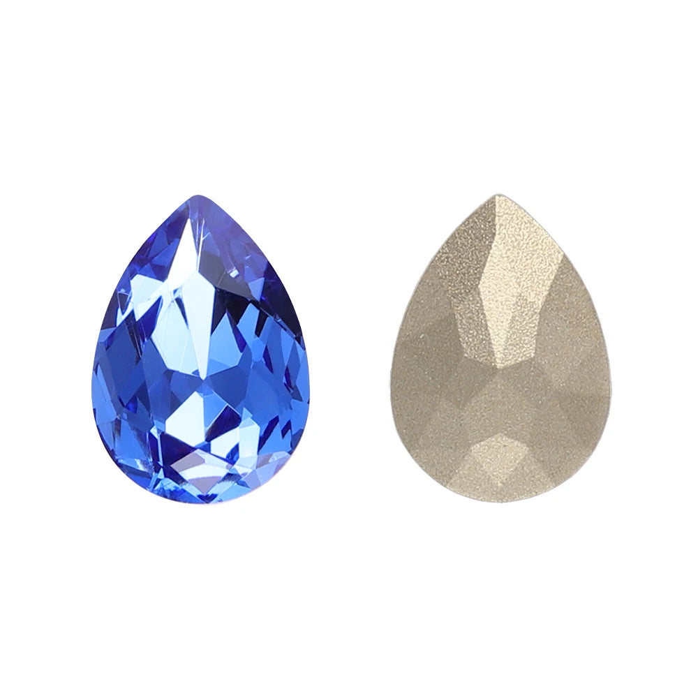 2024 Hot Selling Customer-Favorite K9 Glass Top Quality Crystal Point Back Drop Shape Rhinestones for Clothing Accessories