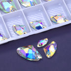 High Quality  Mixedsize Galactic Sew-on Glass Rhinestones  Flatback 2 Holes Bulk Sewing Strass for Bags & Garment Jewelry Bling