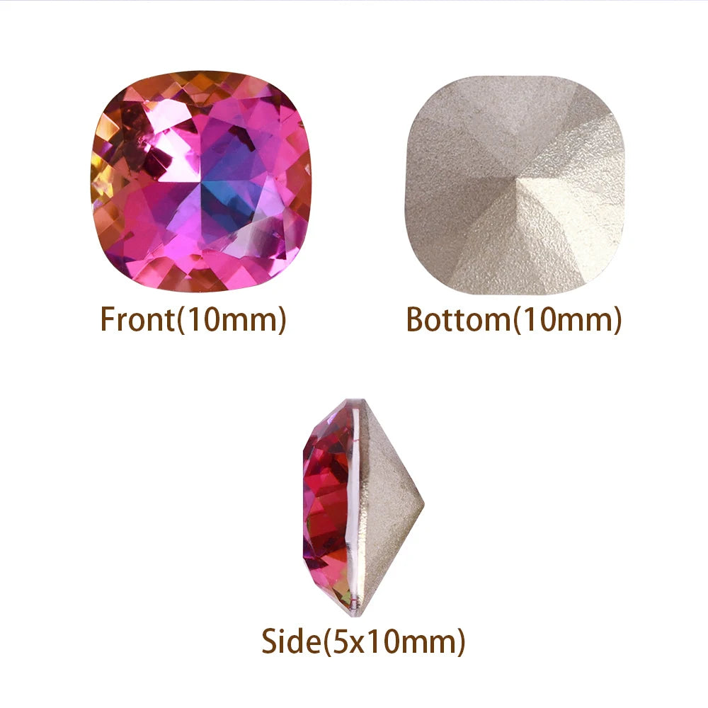 2024 Top Selling Product Popular Design Eco-friendly Materials K9 Glass High Quality Long-lasting Durability Point Back Stones