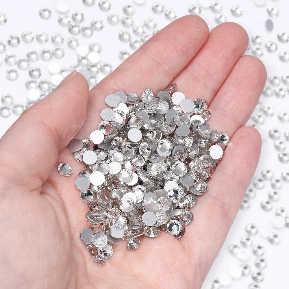 QIYI Hot Selling Crystal Crystal AB Grade AAAAAA Exceptional Luster 2058 Non Hotfix Flat Back Rhinestones for Wedding Garments