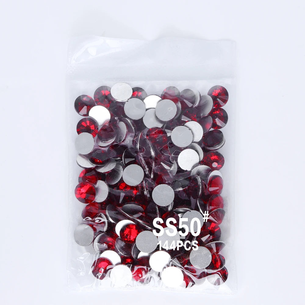 SS50 Rhinestone Big Size Wholesale Flat Back Rhinestone  Non Hotfix Flat Back Crystal  Glass Rhinestones for DIY Gym Clothing