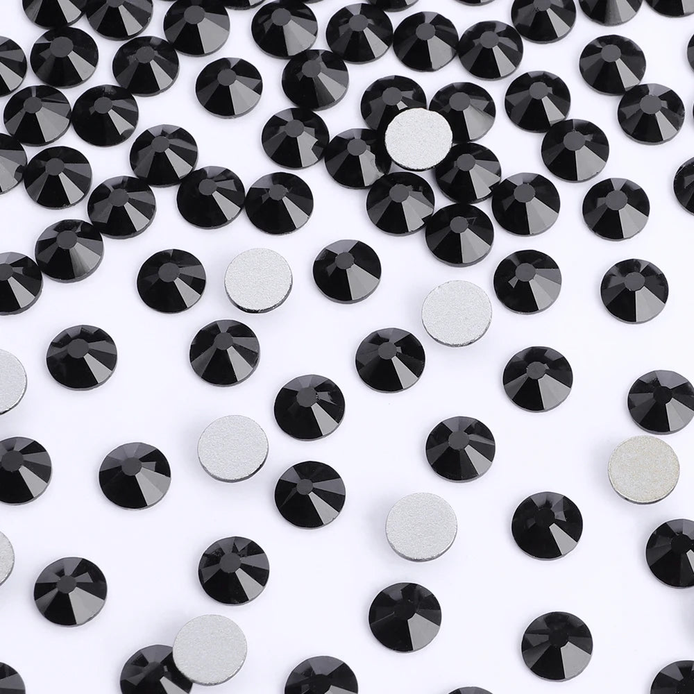 Wholesale 14400pcs Glass Crystal Glue on Rhinestones Bulk Non Hotfix Flatback Rhinestones for Wedding Accessories