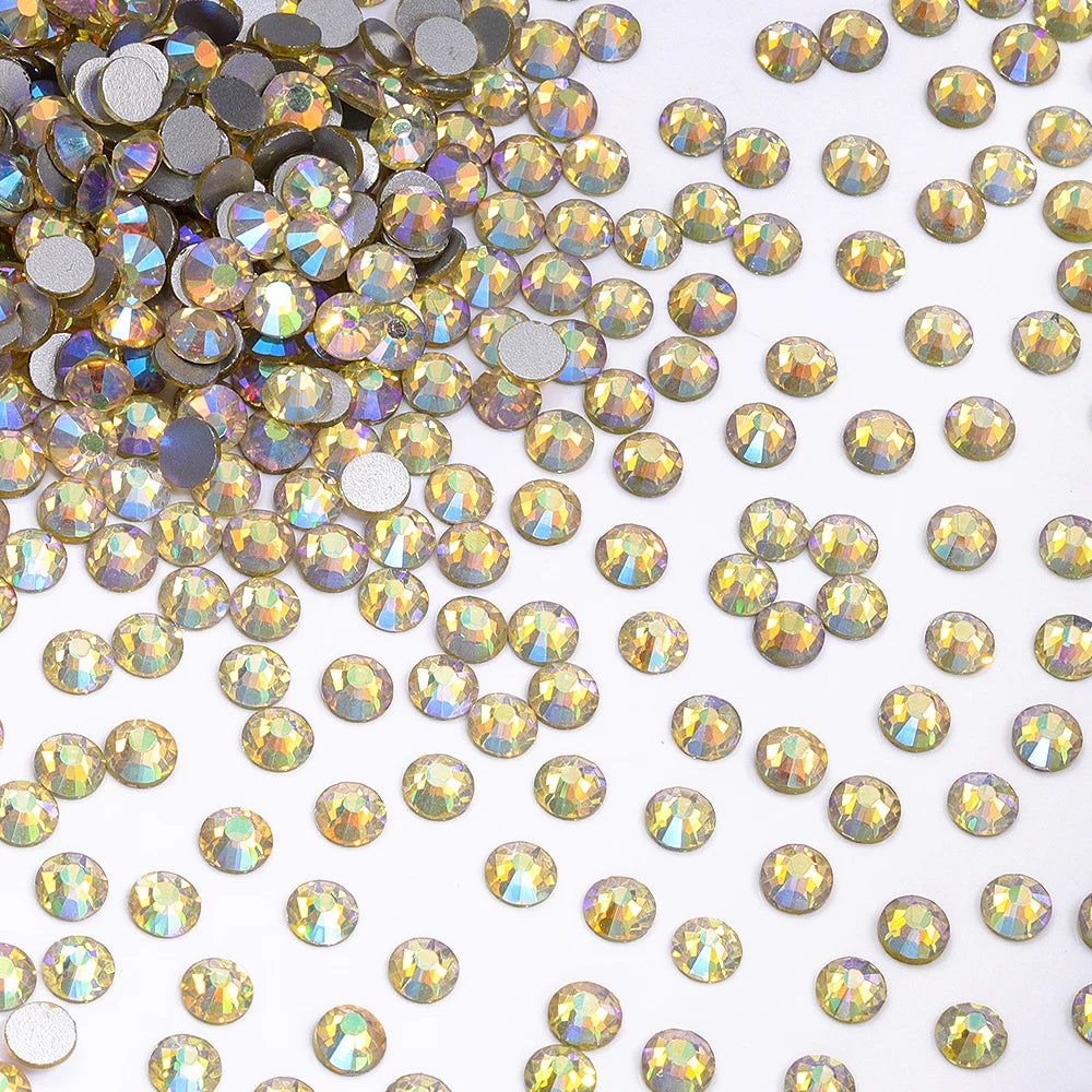 Wholesale 14400pcs/bag Non Hotfix Rhinestones SS6-SS30 Glass Crystal Flatback Regular Cut Rhinestones for Nails Art