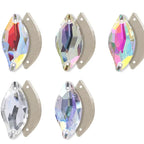 3254 QIYI Innovative Design Top Quality Grade AAAAAA Durable Clear Hard Pure Glass Flat Back Latest Fashion Sew-on Stone