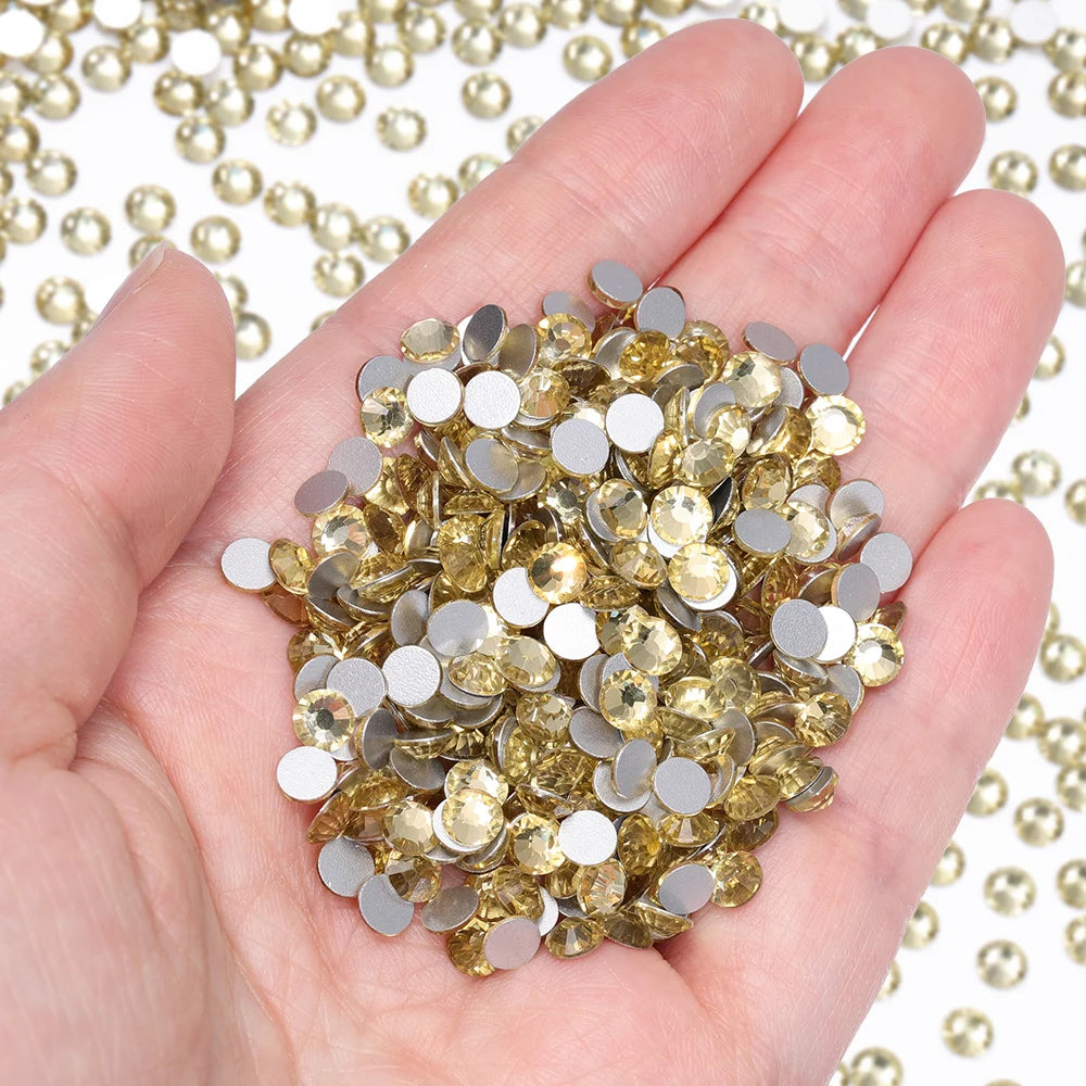 Wholesale 14400pcs/bag Non Hotfix Rhinestones SS6-SS30 Glass Crystal Flatback Regular Cut Rhinestones for Nails Art