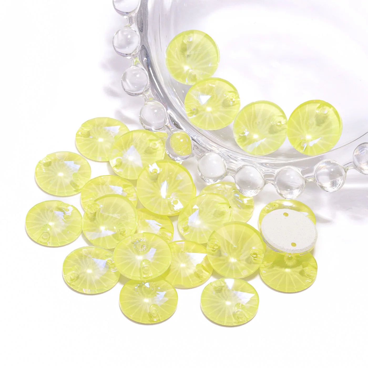 Ready to Ship Neon Rivoli Rhinestones 55 Colors Crystal  Sew-on Rhinestones Glass Clothing Flatback Sewing Stones for Women