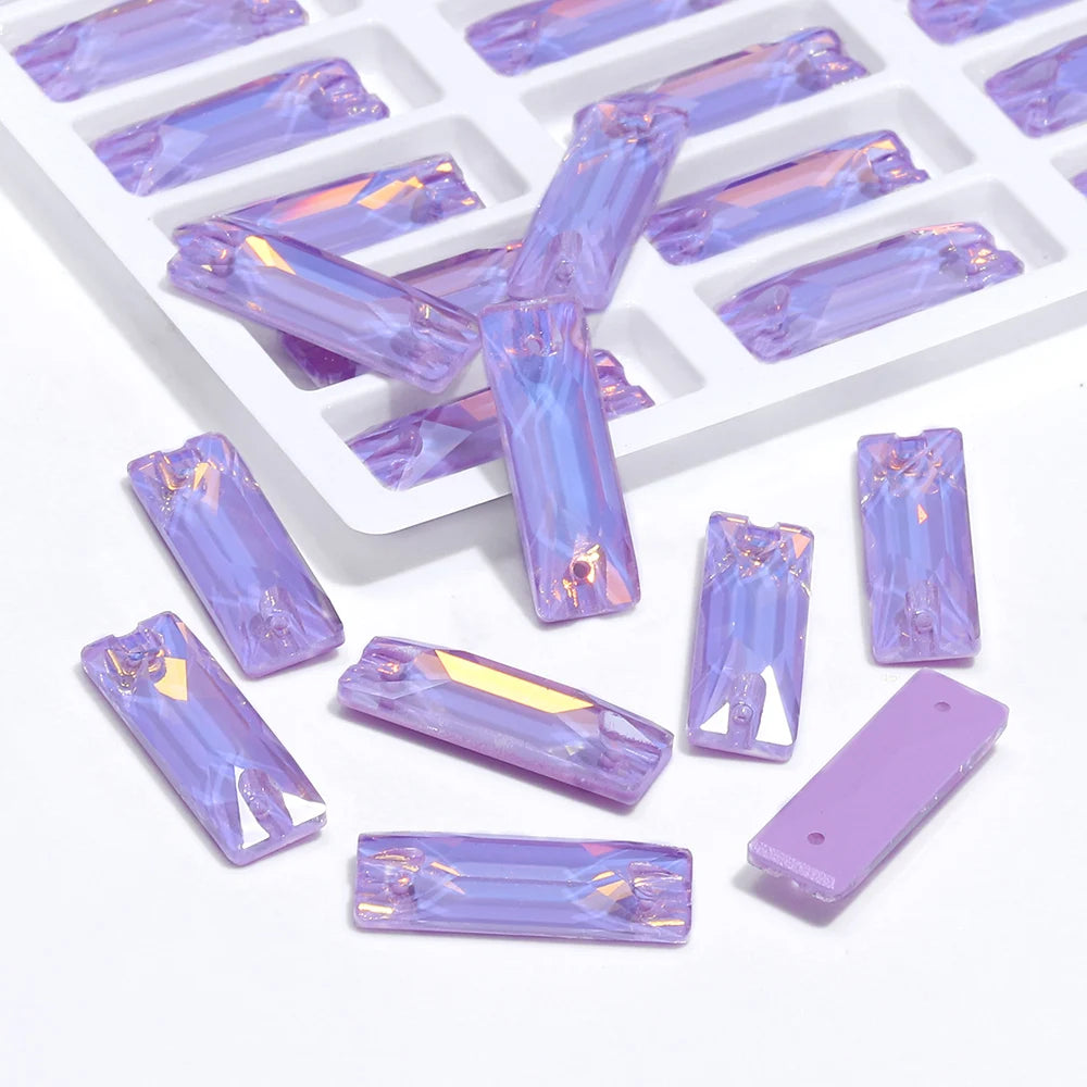 3250 Wholesale Rectangle  Cosmic  4*8/6*18/7*21/8.5*26mm Crystal Glass Sew-on Rhinestones Flatback or Clothing Decoration