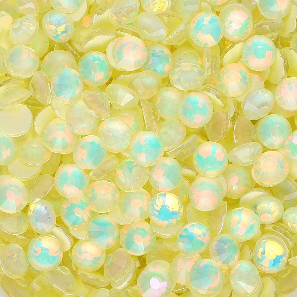 QIYI Mocha Opal Series Bright Shining Colors High Quality Glass Loose Rhinestones Grade AAAAAA 12 Facets for Garment Decoration