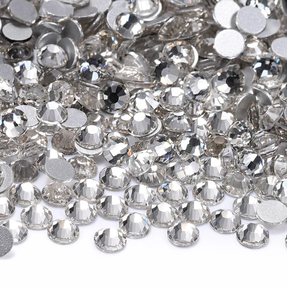 Newest Glass Rhinestones Non HotFix Flatback Rhinestones Bling Shine Bright Bulk Cup Rhinestone for Clothing Accessories