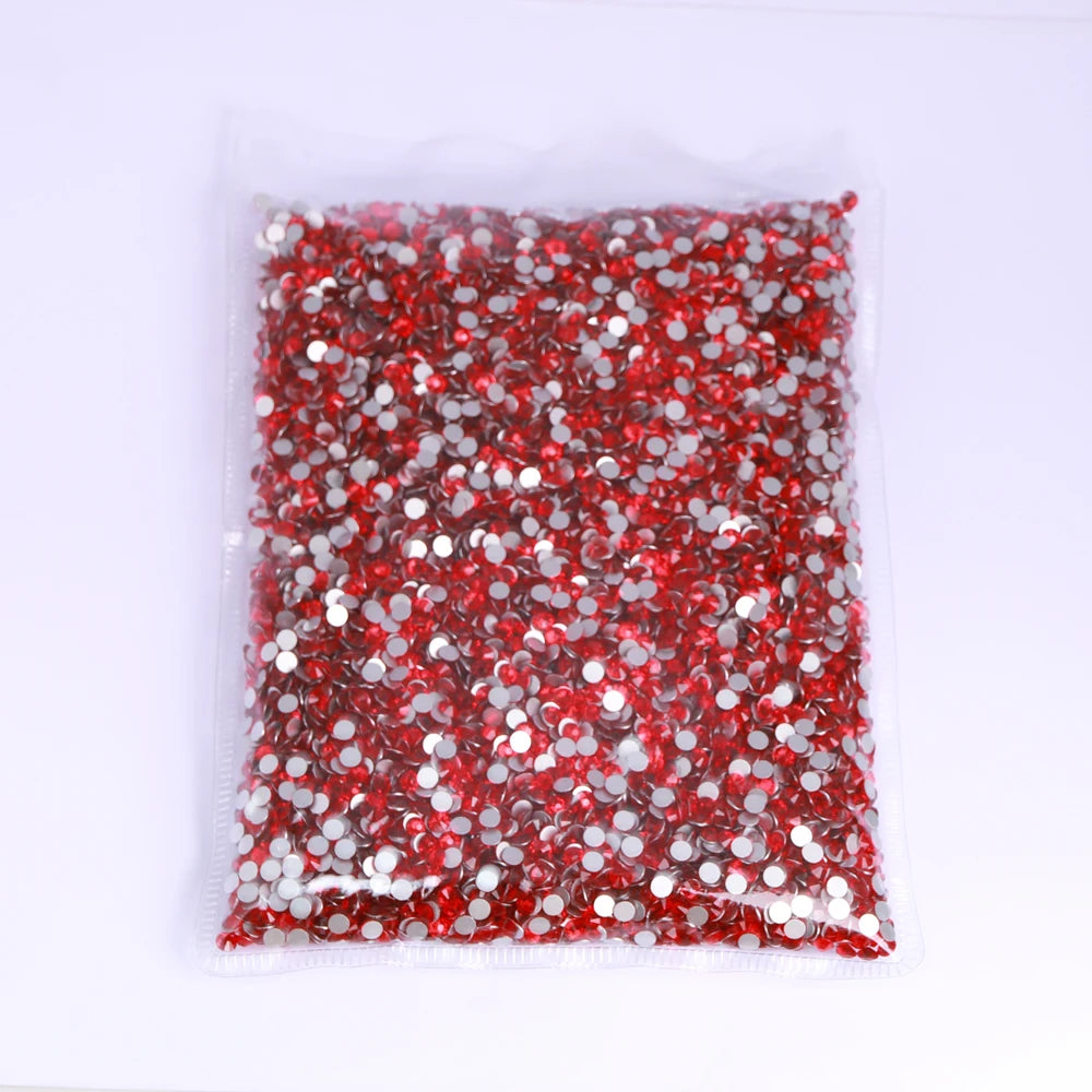Crystal AB Rhinestones 14400PCS Glass Non Hotfix Flatback Rhinestone Bulk for Nail Art Garment