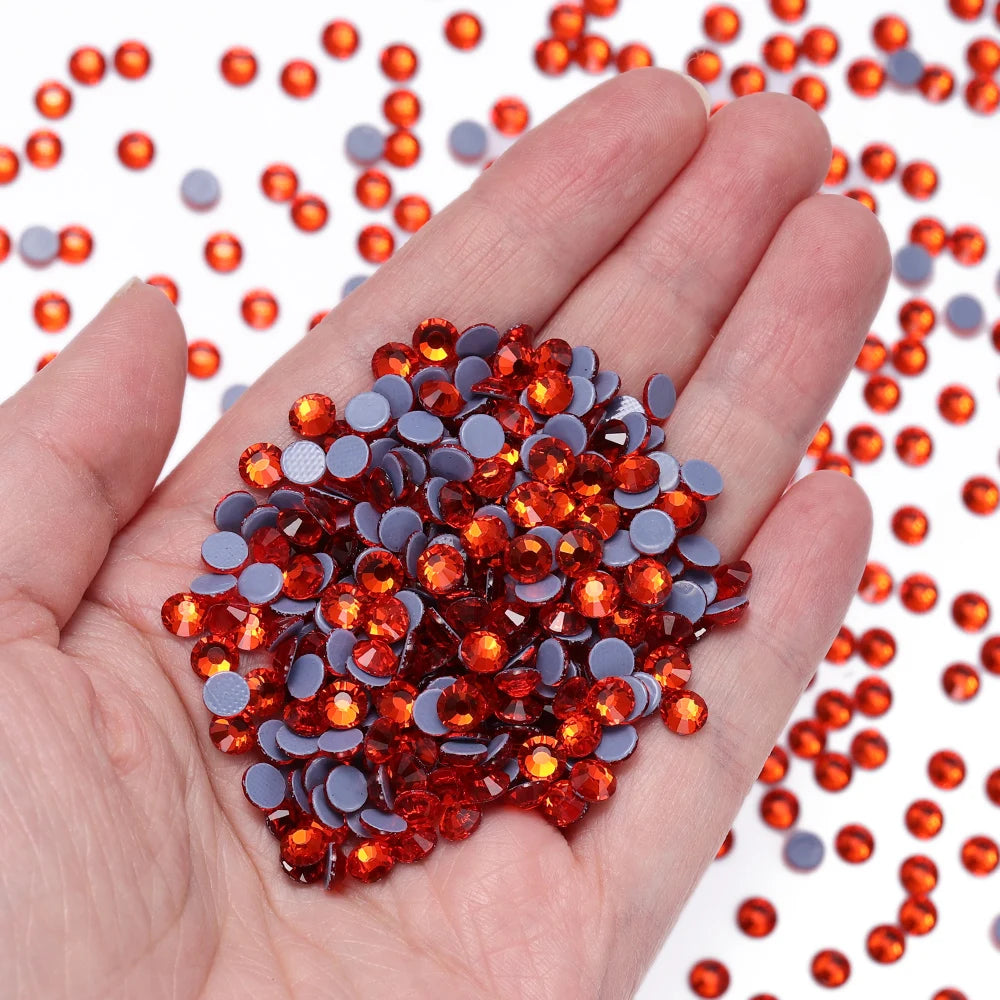 Wholesale Factory Price Flat Back Hotfix Glass Crystal Rhinestone Round Hotfix Crystal Stone Delicate for Clothing Accessories