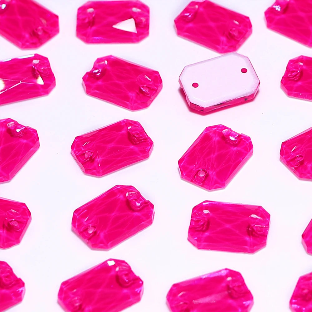 K9 High Quality Neon Fuchsia Series Sew on Glass Sewing Stone Crystal Rhinestones for Dancing Gament Decoration