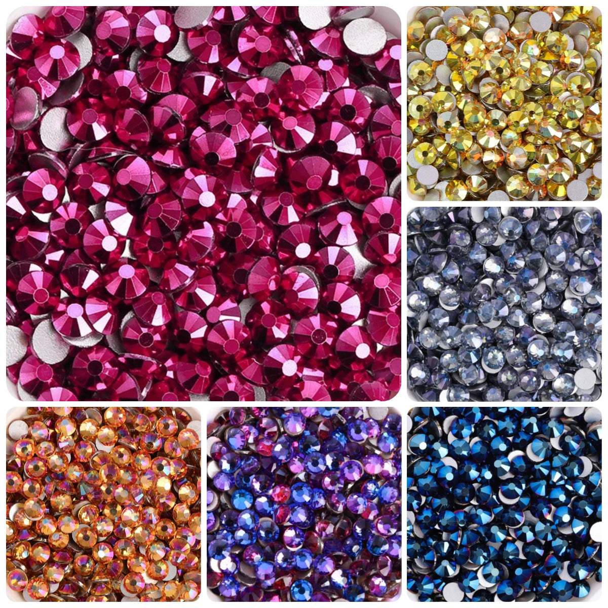 Factory Wholesale Over 200 Colors German Intensive Non Hotfix Stone Glass Crystal AB Rhinestones for Tumbler