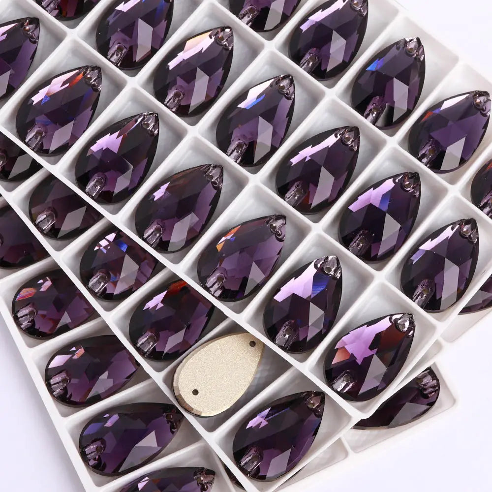 Wholesales Customize New Trend Drop  Shapes Colors Crystal Beads Sewing-On Rhinestones for Jewelry Clothes