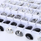 2024 Hot Selling Customer-Favorite K9 Glass Top Quality Crystal Point Back Drop Shape Rhinestones for Clothing Accessories