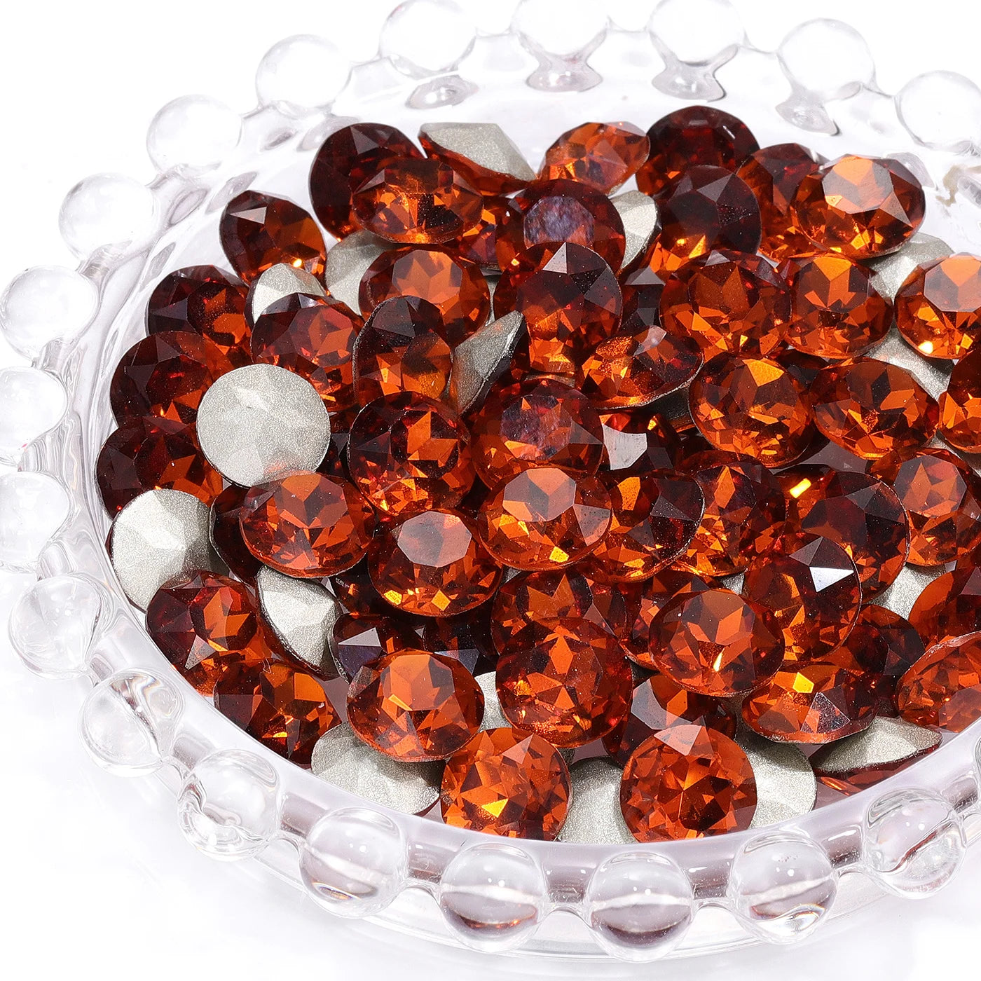 Hot Selling New Arrival Gemstone Flower Shape New Product Explosion K9 Glass Point Back Rhinestones for Clothing Accessories