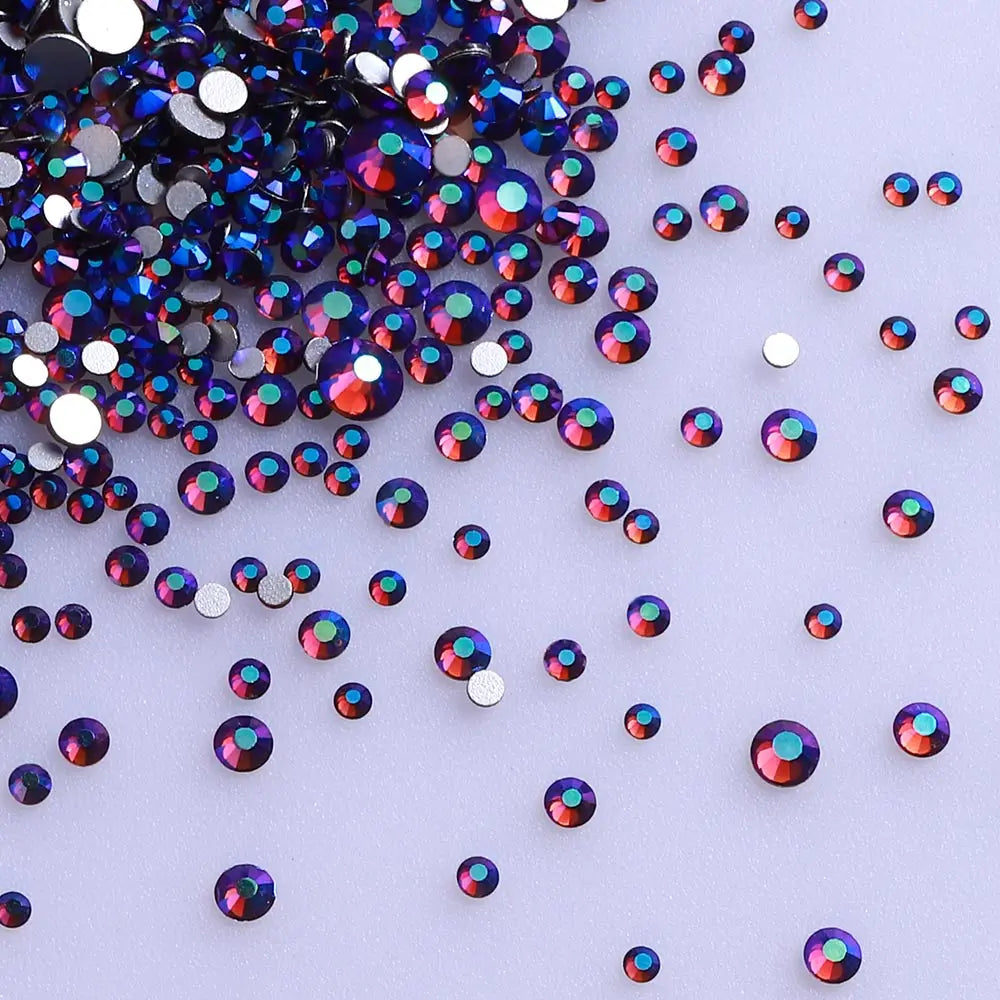 Factory Direct Wholesale Mix Size SS4-SS20 1440pcs/bag High Quality Colorful Glass Rhinestones Grade AAAAAA 12 Facets Flatback