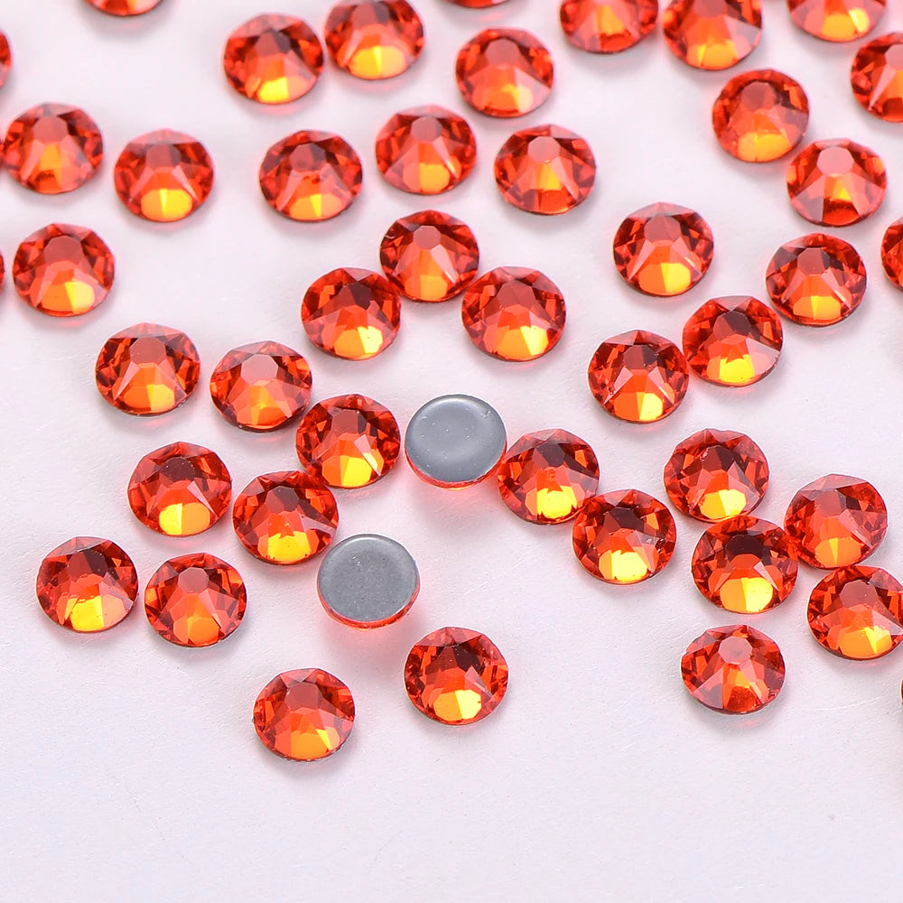 Strass Sewing Fabric Crystal Garment Hotfix Diamond Rhinestone Small Clear Flatback Wholesale 70 Colors AB 8 Big and 8 Glass