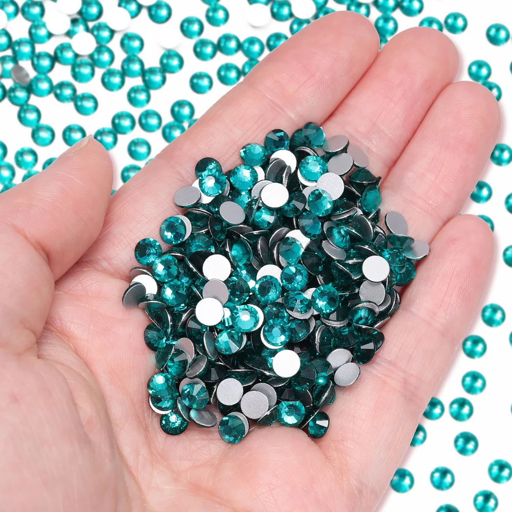 QIYI Wholesale SS6-SS34 Over 100 Colors Non Hotfix Rhinestones Glass Crystal Flatback Regular Cut Rhinestones for Shoes