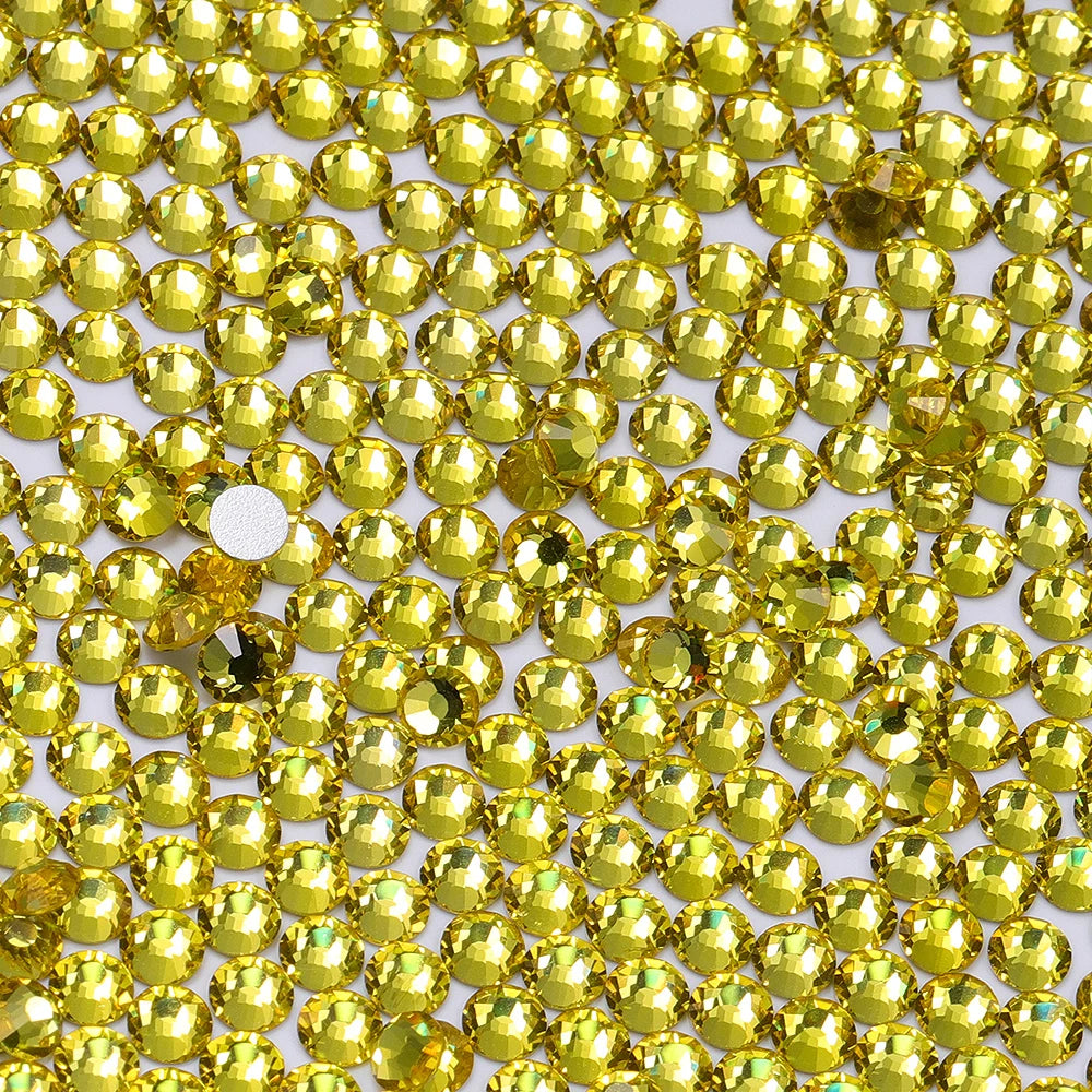 QIYI 1001-1035 SS30-SS50 Colors Flat Back Hot Fix Durable Latest Fashion Popular Style Glass Crystal Rhinestones for Garment