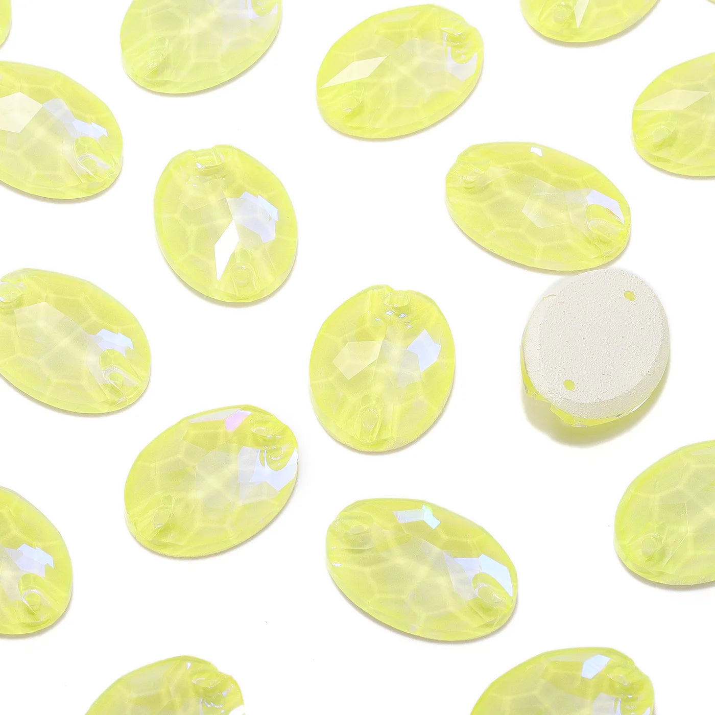 QIYI Oval Crystal Sew-on Rhinestones Flat Back K9 Glass Sew on Stones Garment Beads Clothing Sewing Accessories