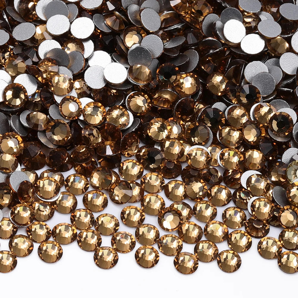 Newest Glass Rhinestones Non HotFix Flatback Rhinestones Bling Shine Bright Bulk Cup Rhinestone for Clothing Accessories