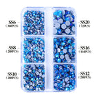 Wholesale SS6 SS10 SS16 SS20 SS30 6 Grid Mix Size Clear AB Rhinestone Hotfix Rhinestones for Costumes