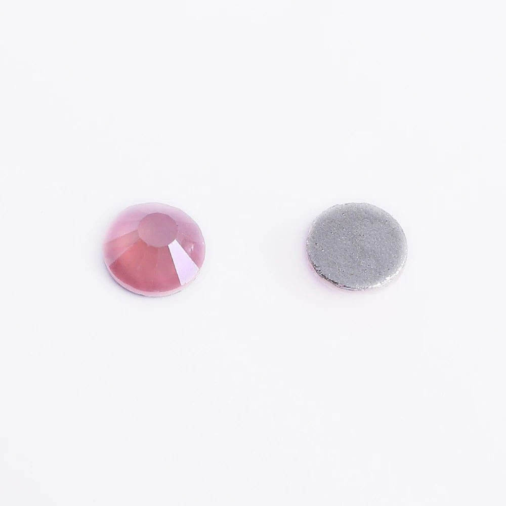 Multicolor Wholesale Mocha Pink Crystal Rhinestones Glass Flat Back Non Hot Fix Crystal AB Rhinestones in Bulk
