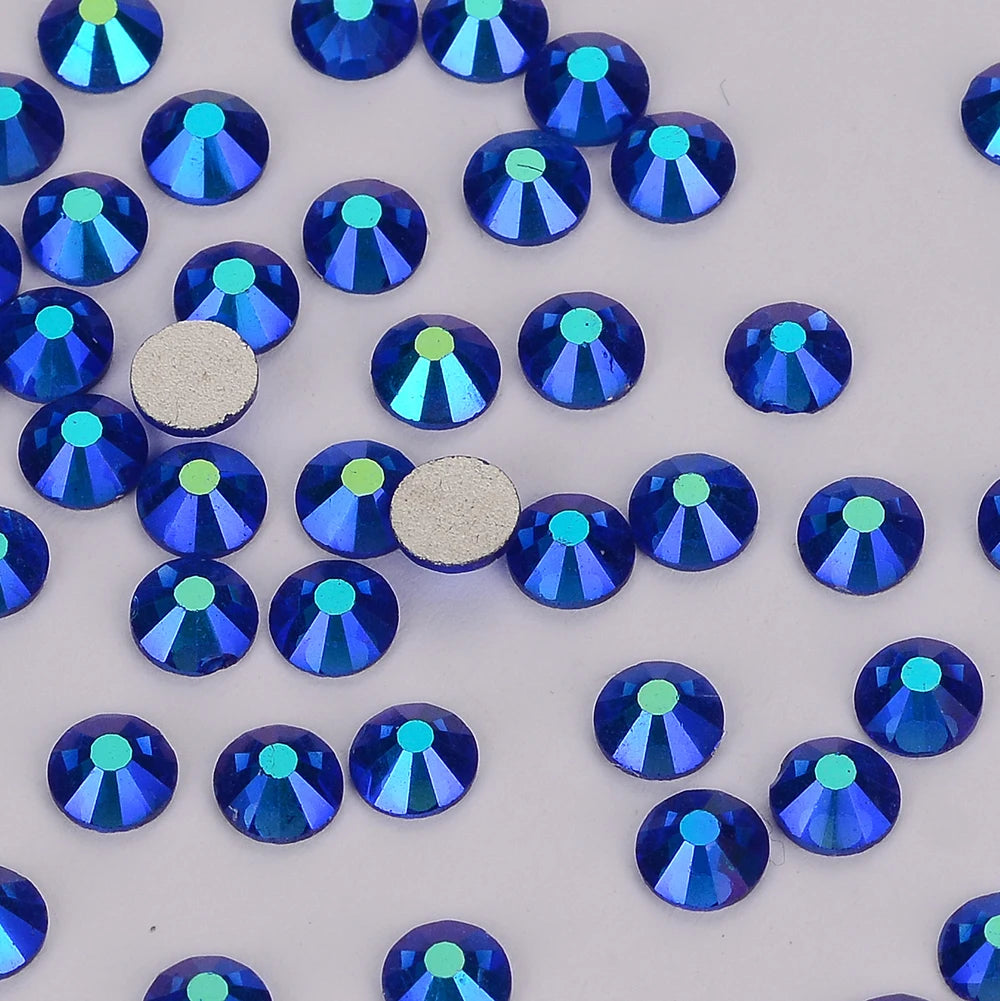 Popular Wholesale Flat Back Non Hot Fix Rhinestone Bling Nail Glitter Crystal AB Jelly Rhinestones Bulk for Nail Art Decoration