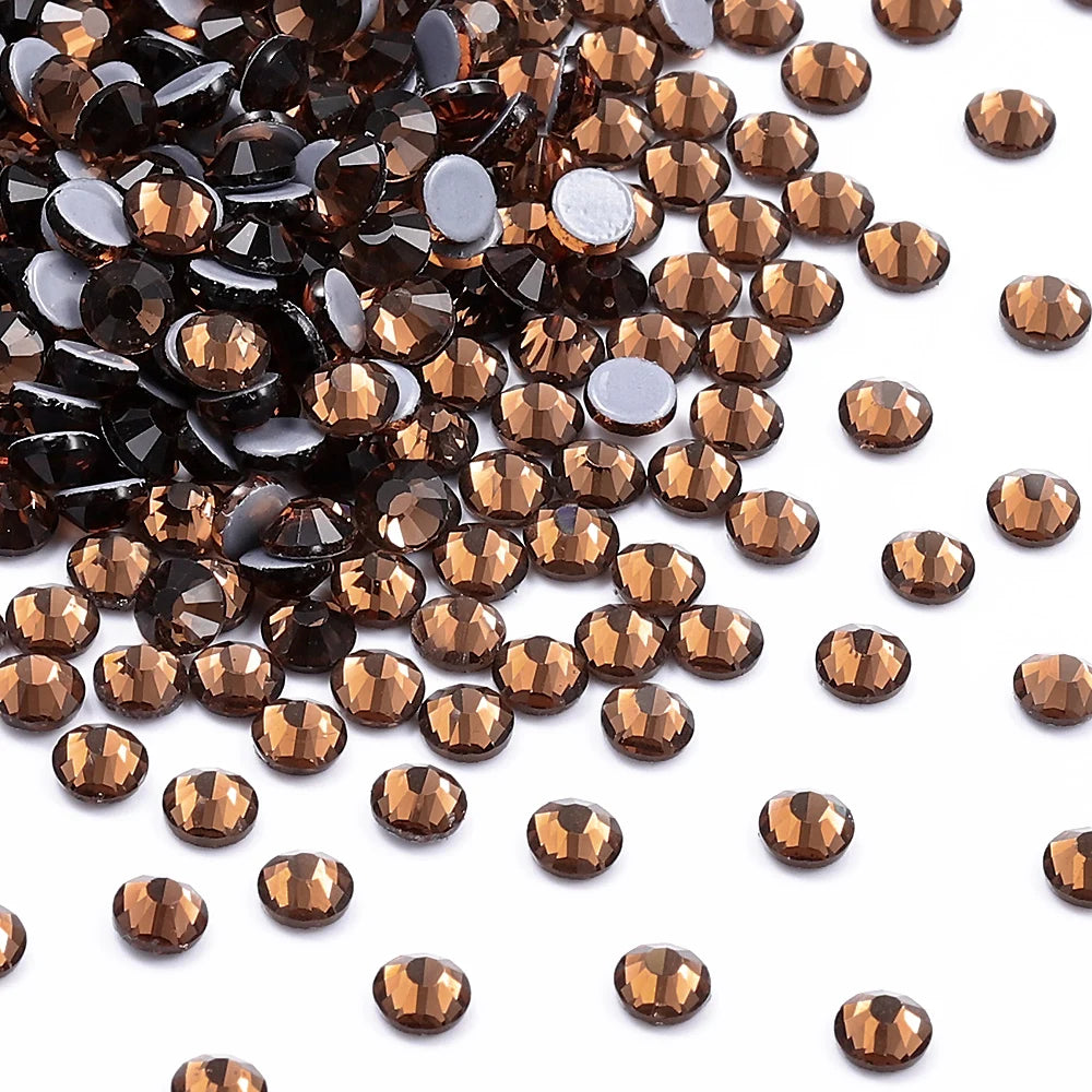 Factory Price Wholesale Flat Back Hotfix Glass Crystal Rhinestone Round Hotfix Crystal Stone for Clothing Accessories