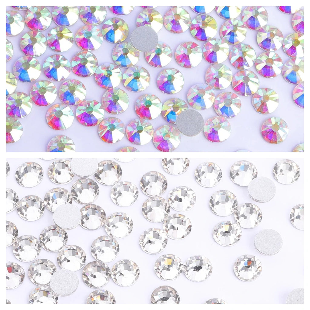 QIYI Hot Selling Crystal Crystal AB Grade AAAAAA Exceptional Luster 2058 Non Hotfix Flat Back Rhinestones for Wedding Garments