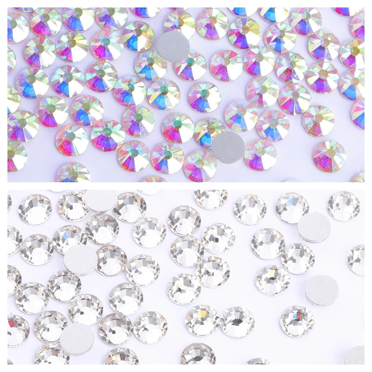 QIYI Hot Selling Crystal Crystal AB Grade AAAAAA Exceptional Luster 2058 Non Hotfix Flat Back Rhinestones for Wedding Garments