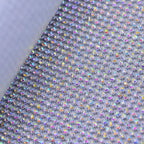 45*120cm 3mm SS12 High Quality Glass Crystal Hot Fix Rhinestone Aluminum Mesh Metallic Adhesive Sheets for Dancing Garment