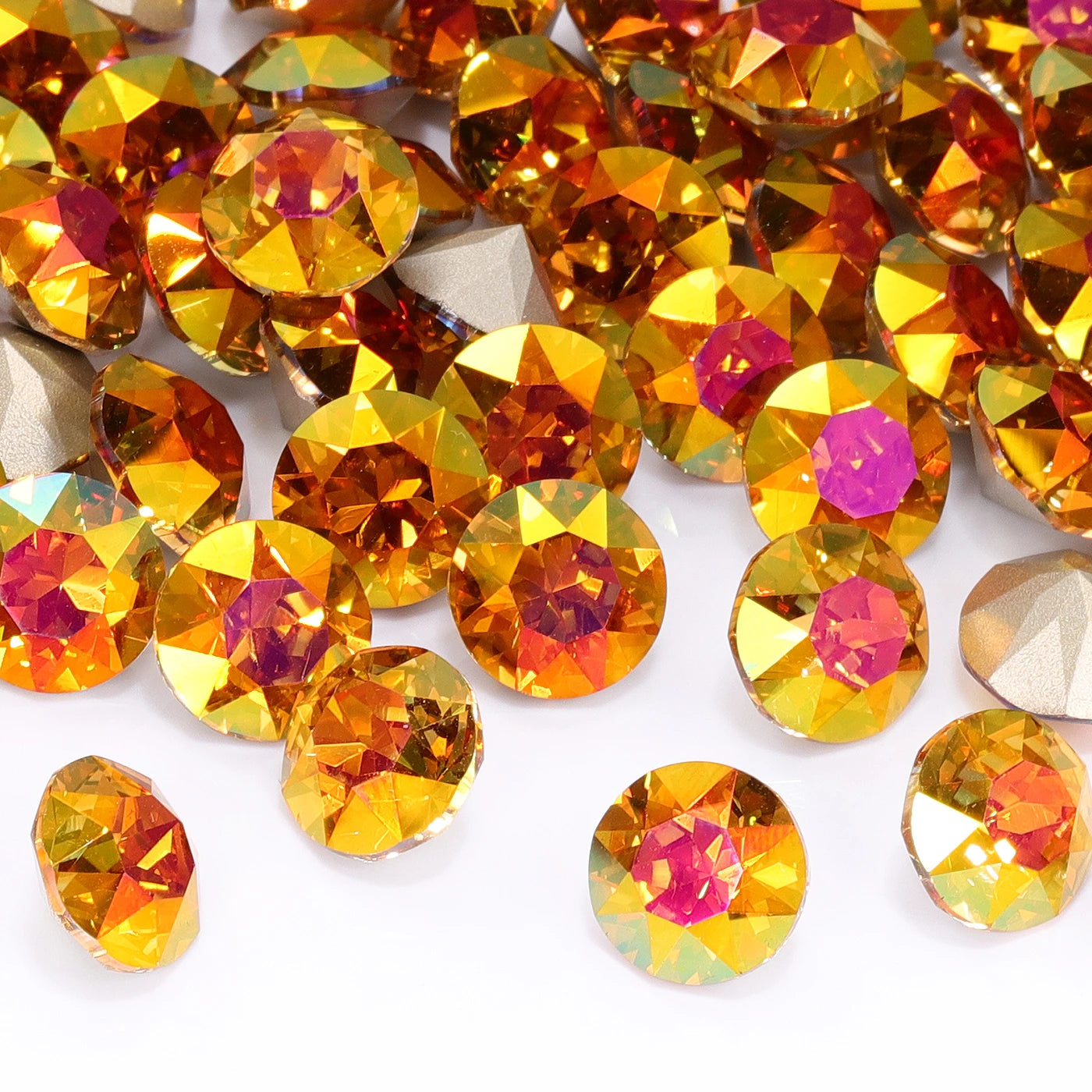 QIYI High Quality Factory Wholesale 200+ Colors Trendy Shimmer Luxury K9 XIRIUS Chaton Pointback Rhinestone for Decoration Cloth
