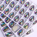 Wholesales Customize New Trend Drop  Shapes Colors Crystal Beads Sewing-On Rhinestones for Jewelry Clothes