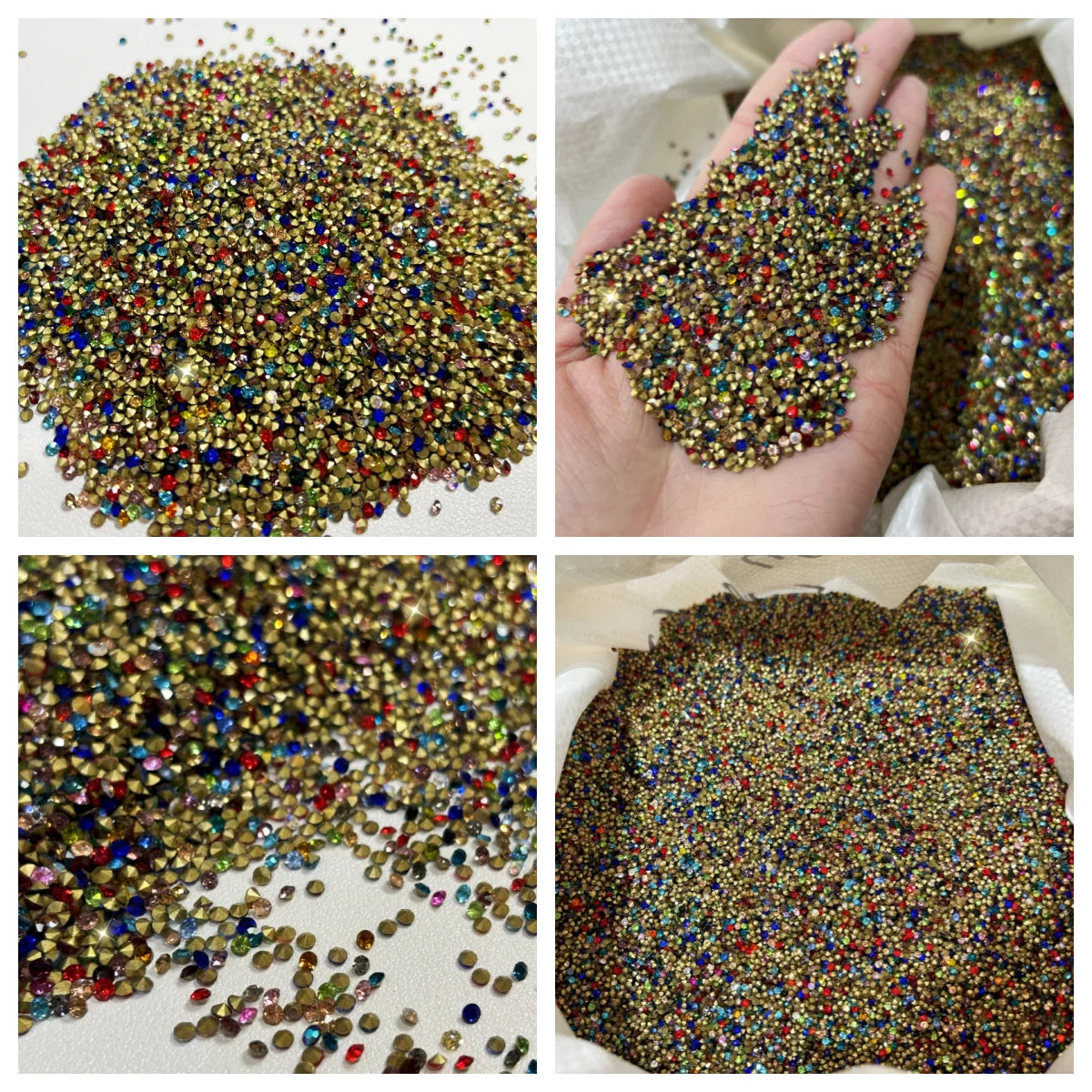 Factory Wholesale SS8 Mixed Colors Pointback Crystal Rhinestone Loose Nail Art DIY Decoration Decorative Accessories