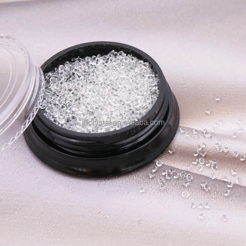 Hot Sales 1.2mm Box Packaging Crystal for Nail Art Diamond Nail Art Dust Micro Diamond Mini 3D Nail Art Crystal