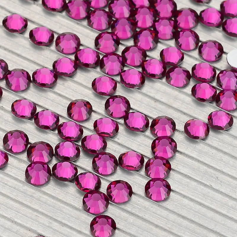 Hot Selling SS10 Blingbling Crystal Rhinestone 100 Colors 12 Sizes Glass Rhinestones Flat Back Non Hotfix for Garment